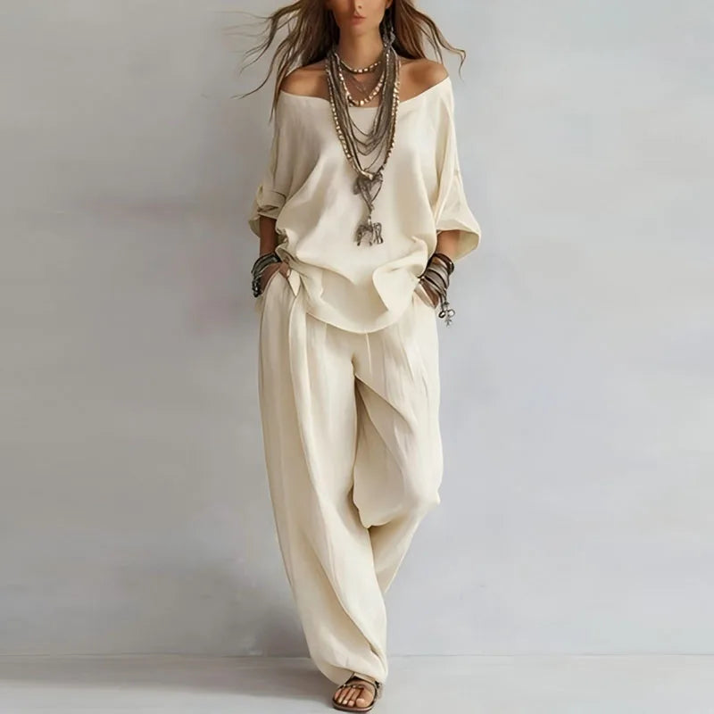 Paulina Off-Shoulder Co-ord Sæt