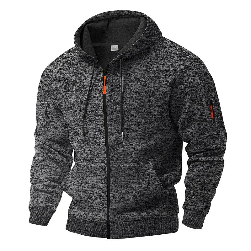 Hættetrøje med Lynlås til Herre – Casual Zip Hoodie