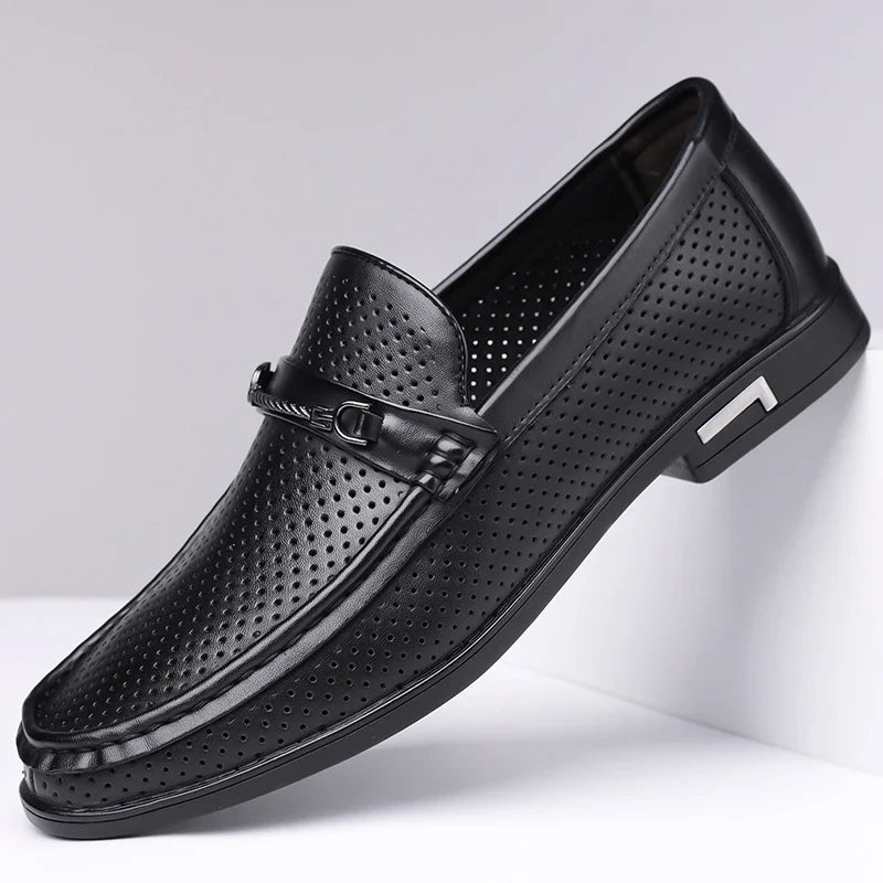 Carlos Italienske Læder Dress Loafers