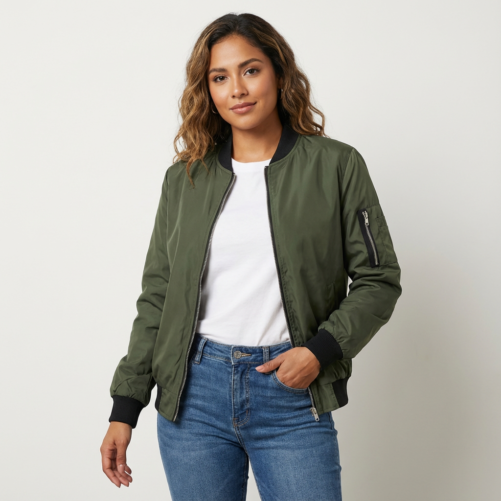 Stoere Dames Bomberjack – Casual Lichtgewicht Jack met Ritssluiting