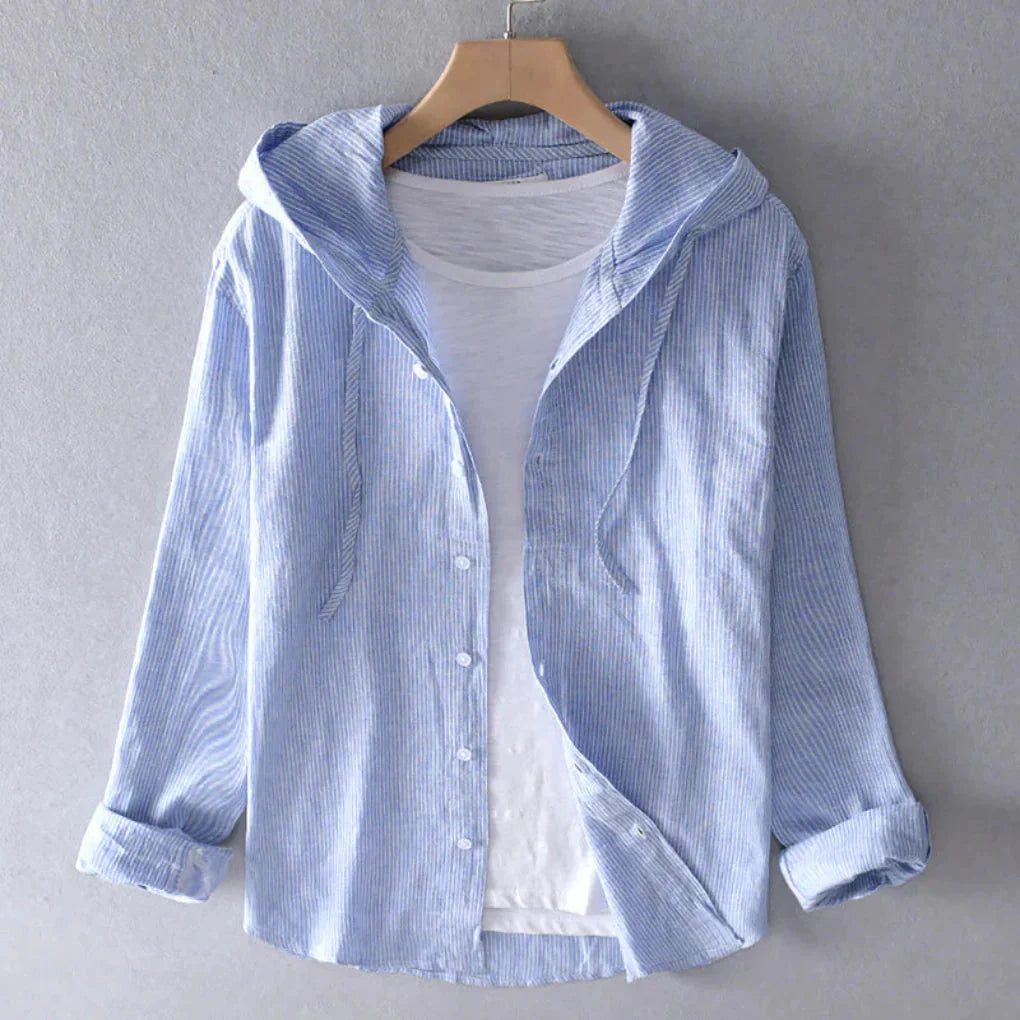 Breathable linen blouse for women