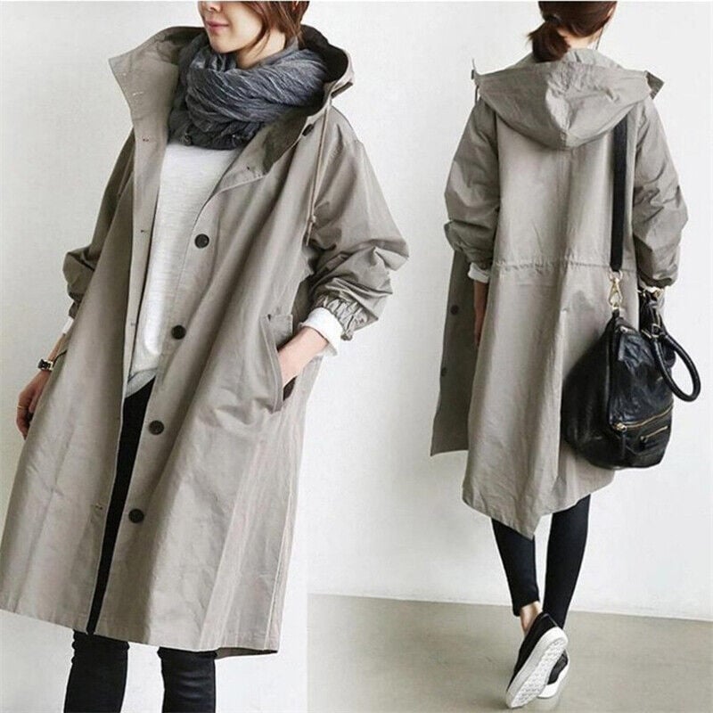 Trench-coat pour femmes | Capuche & Protection météorologique supérieure