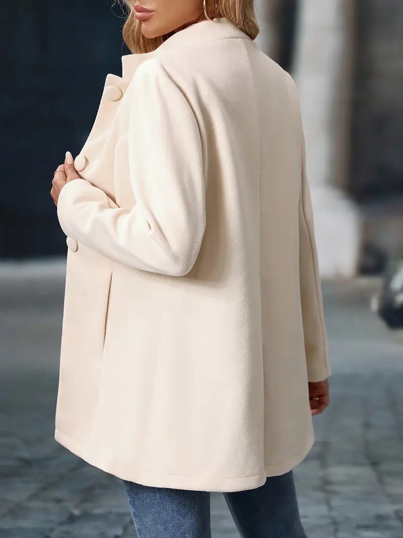 Übergangsjacke Damen | Kurzmantel Damen | Stehkragen & Knöpfe für eleganten Sitz