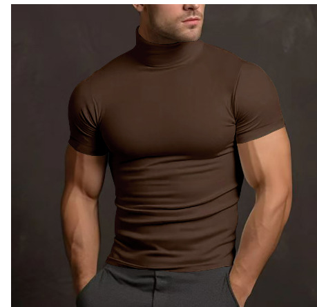 Bellivaro | Herre Rollkrave T-Shirt – Stilfuld, Slim Fit og Perfekt til Hverdagen