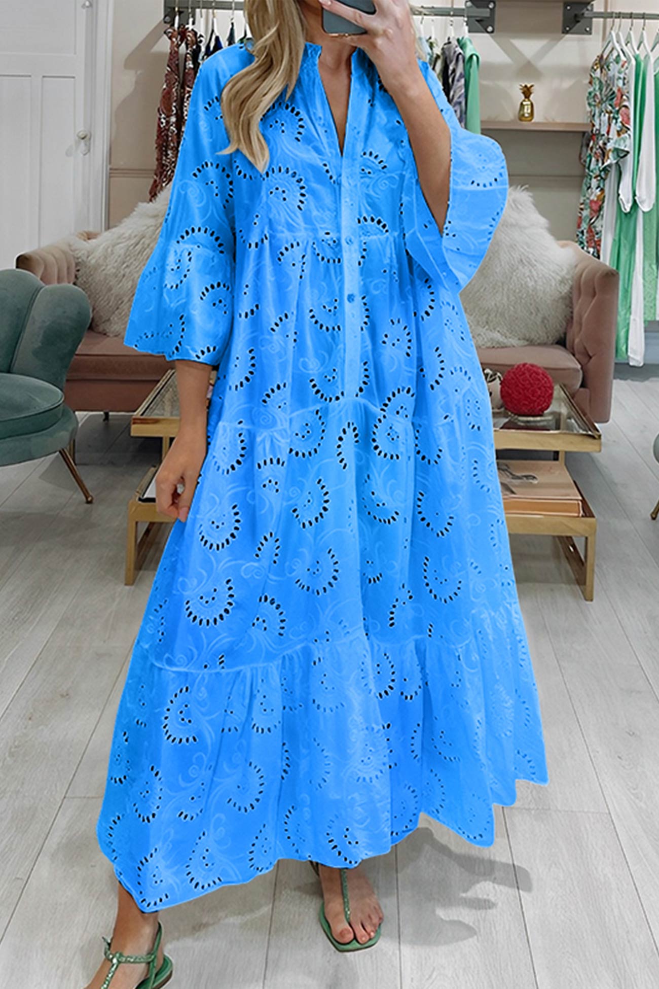 Vestido Maxi Bordado Dame Boheme