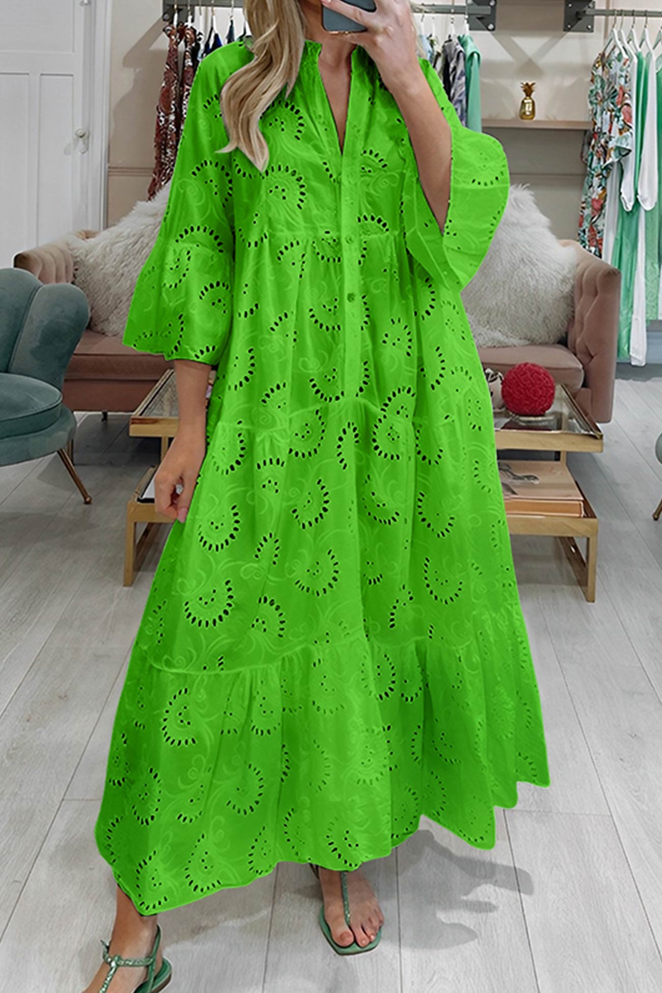 Vestido Maxi Bordado Dame Boheme