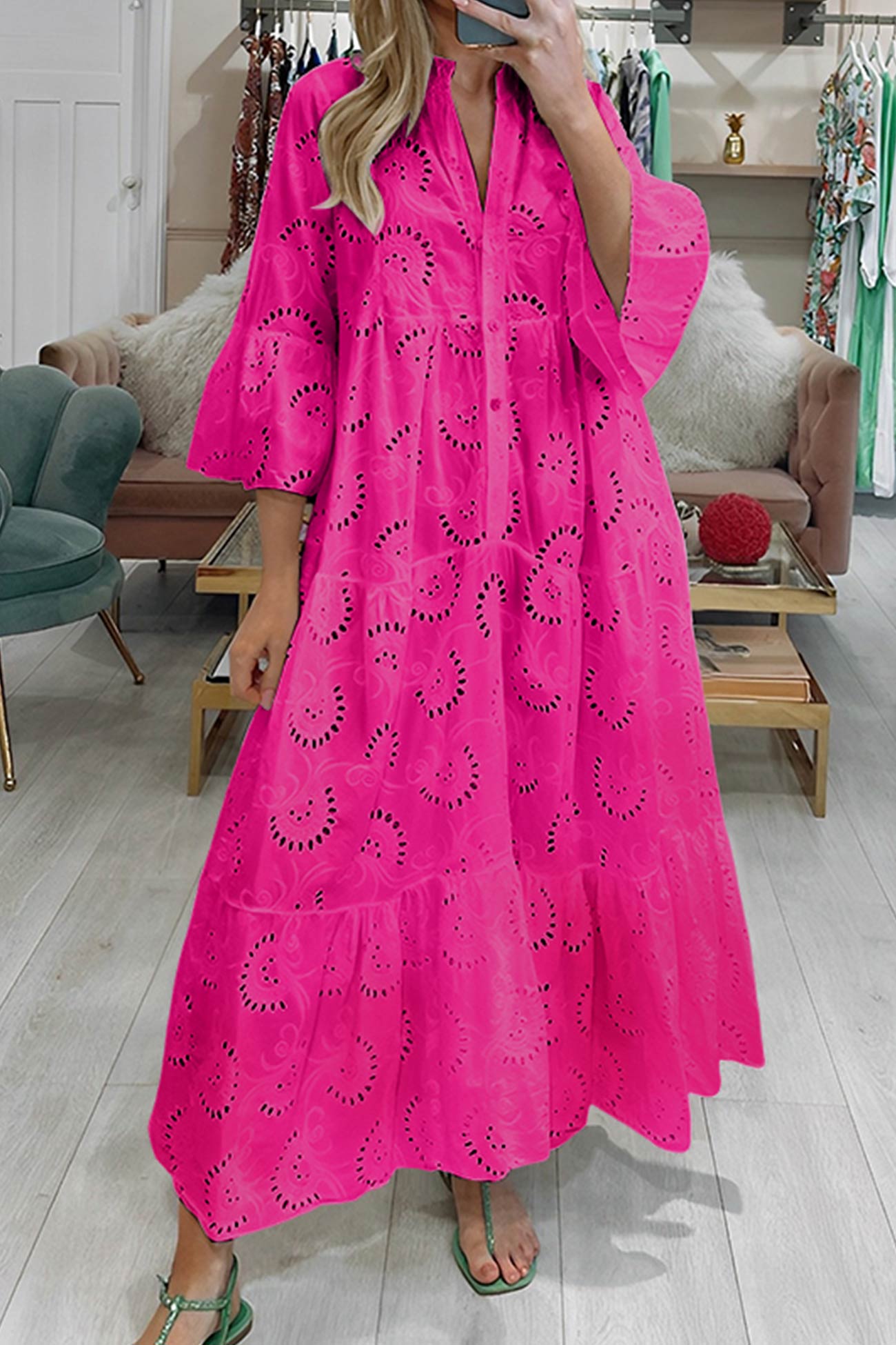 Vestido Maxi Bordado Dame Boheme