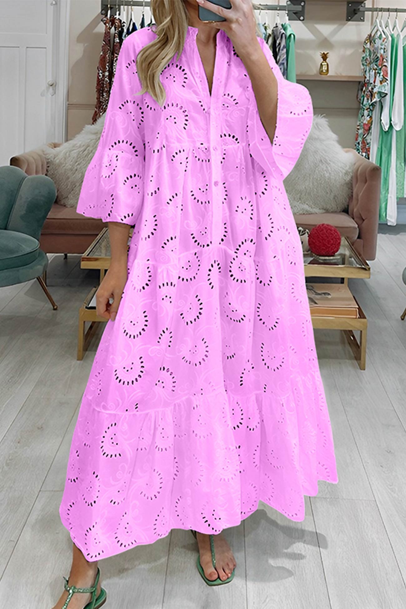 Vestido Maxi Bordado Dame Boheme