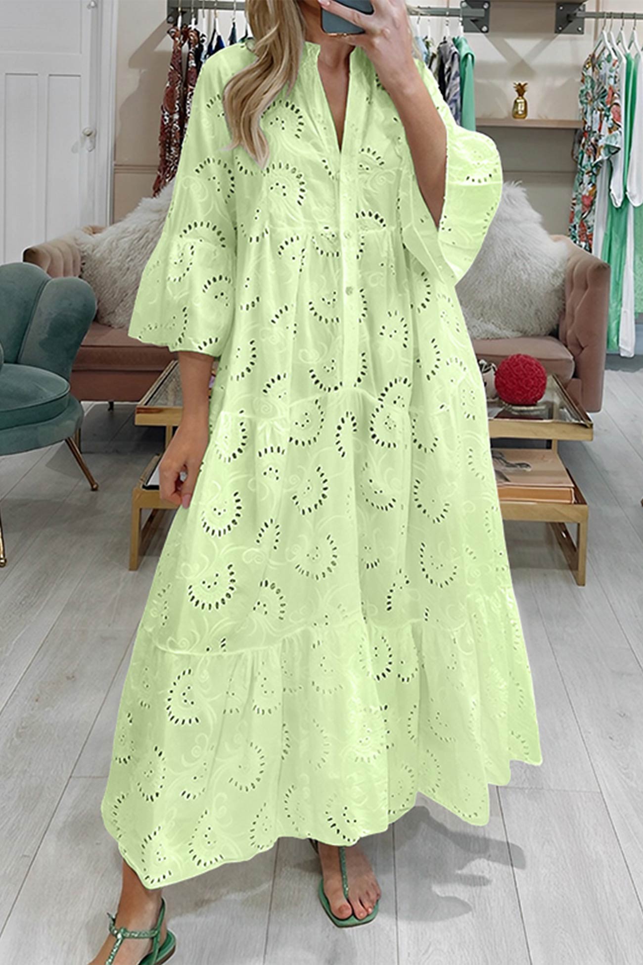 Vestido Maxi Bordado Dame Boheme