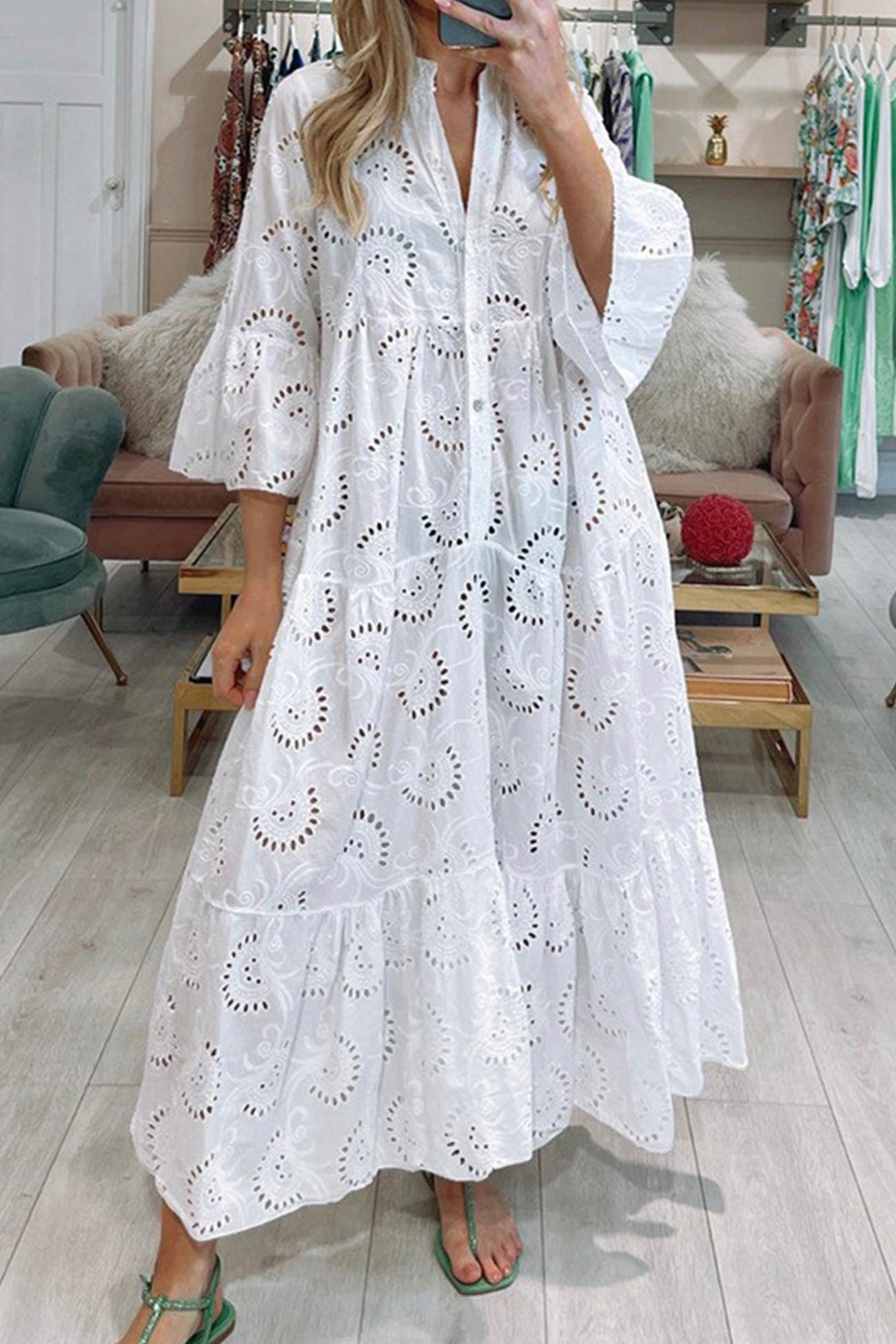 Vestido Maxi Bordado Dame Boheme
