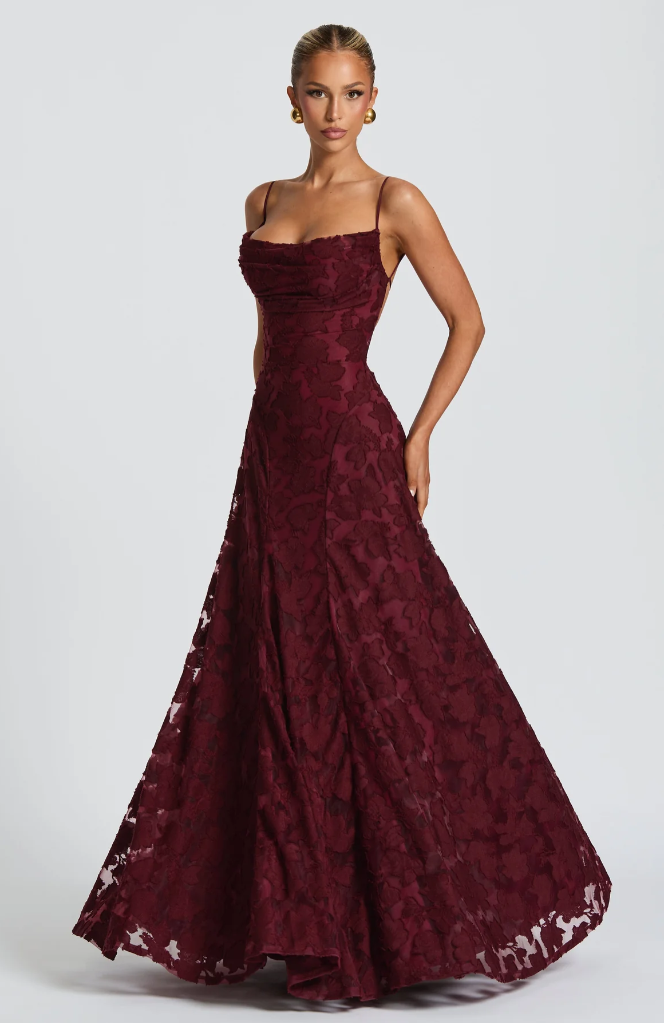 Elegant Blonde Maxi Aftenkjole