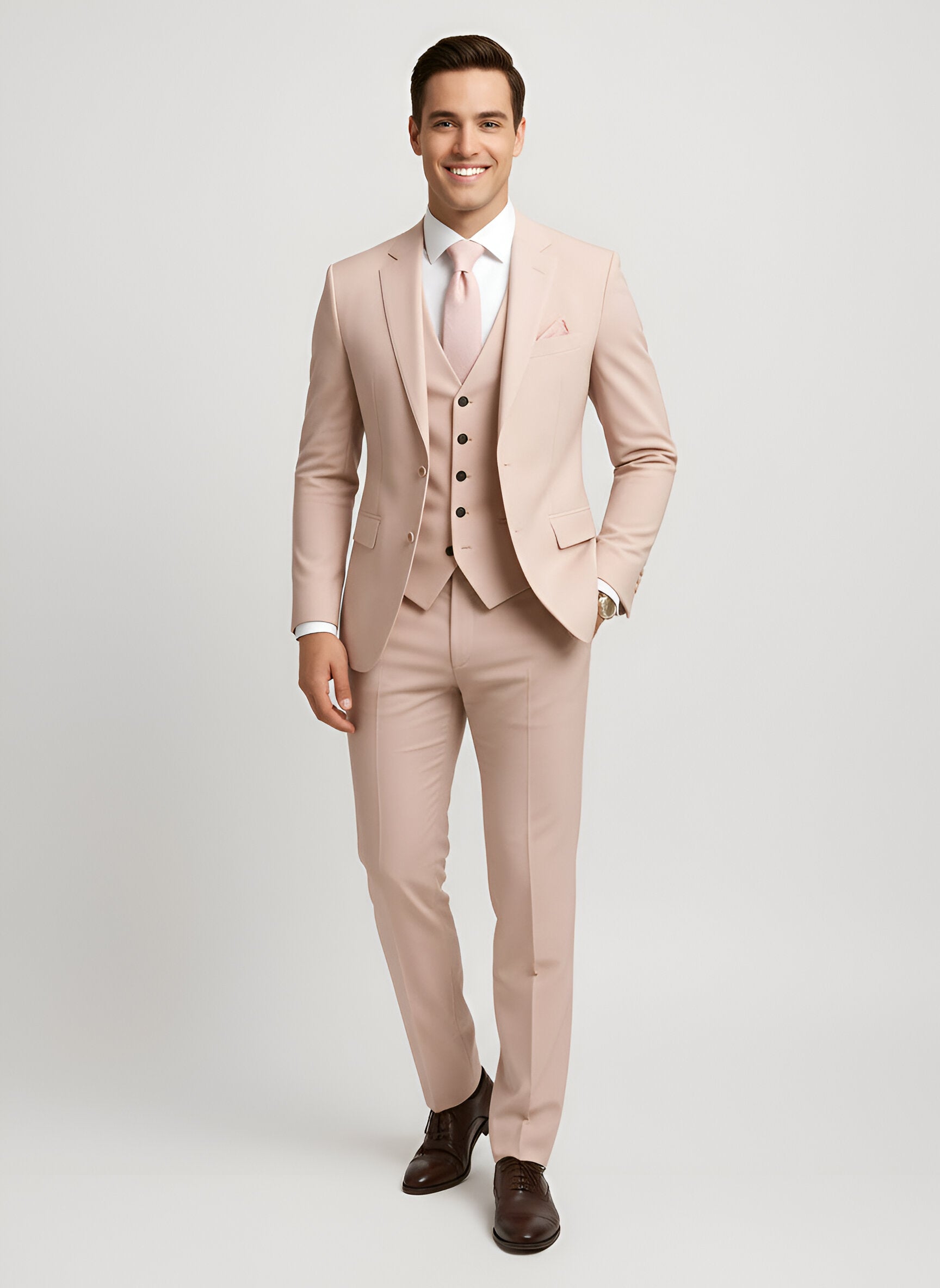 Costume homme Bellivaro en mélange de laine coupe slim avec gilet et veste