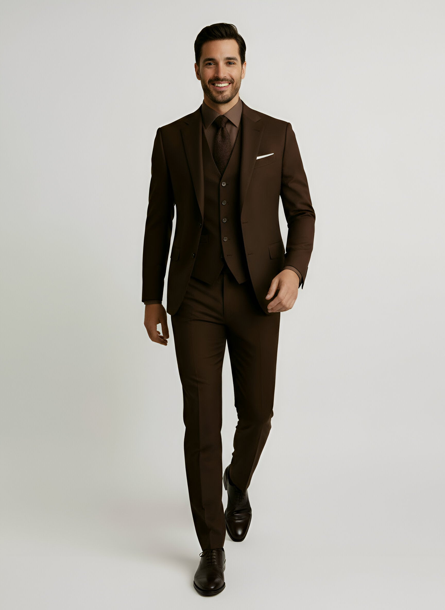 Costume homme Bellivaro en mélange de laine coupe slim avec gilet et veste