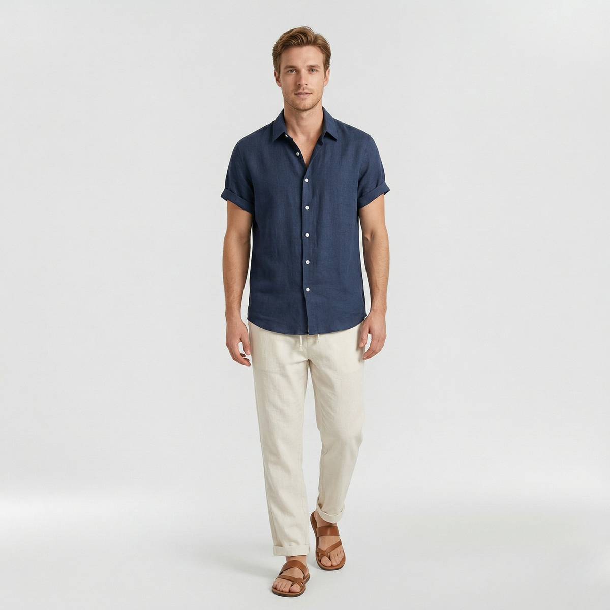 Herresæt med sommerligt look i let og afslappet design til varme dage
