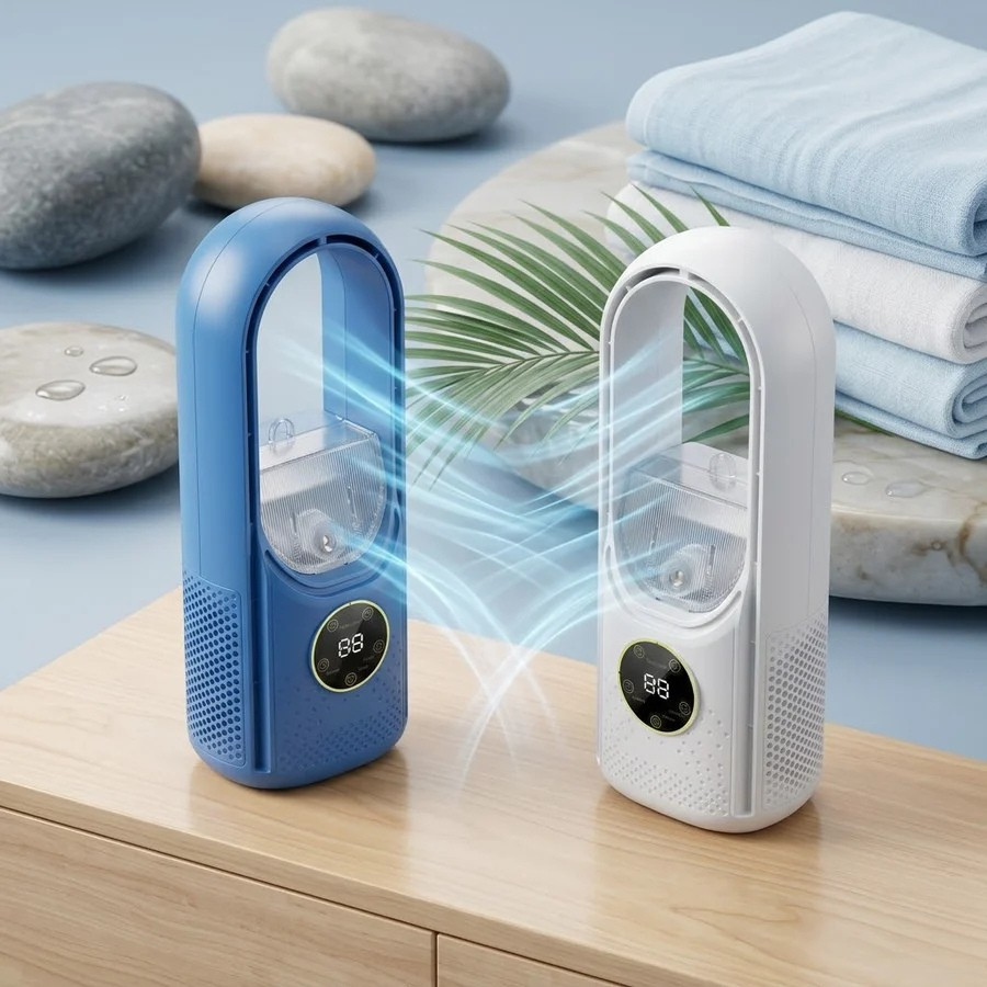Blæderløs Tårnventilator til Skrivebord – Stille