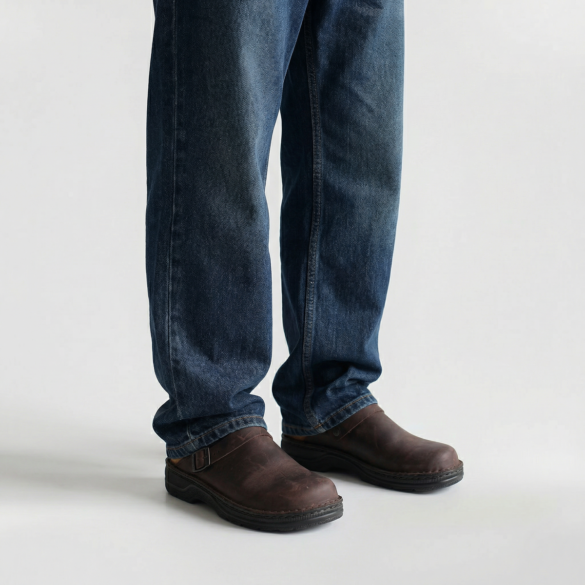 Mules ortopédicos para hombre con suela de apoyo y ajuste cómodo para el día a día