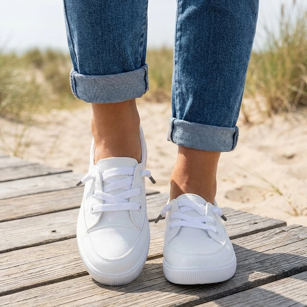 Chic Lave Ortopædiske Hvide Sneakers til Kvinder