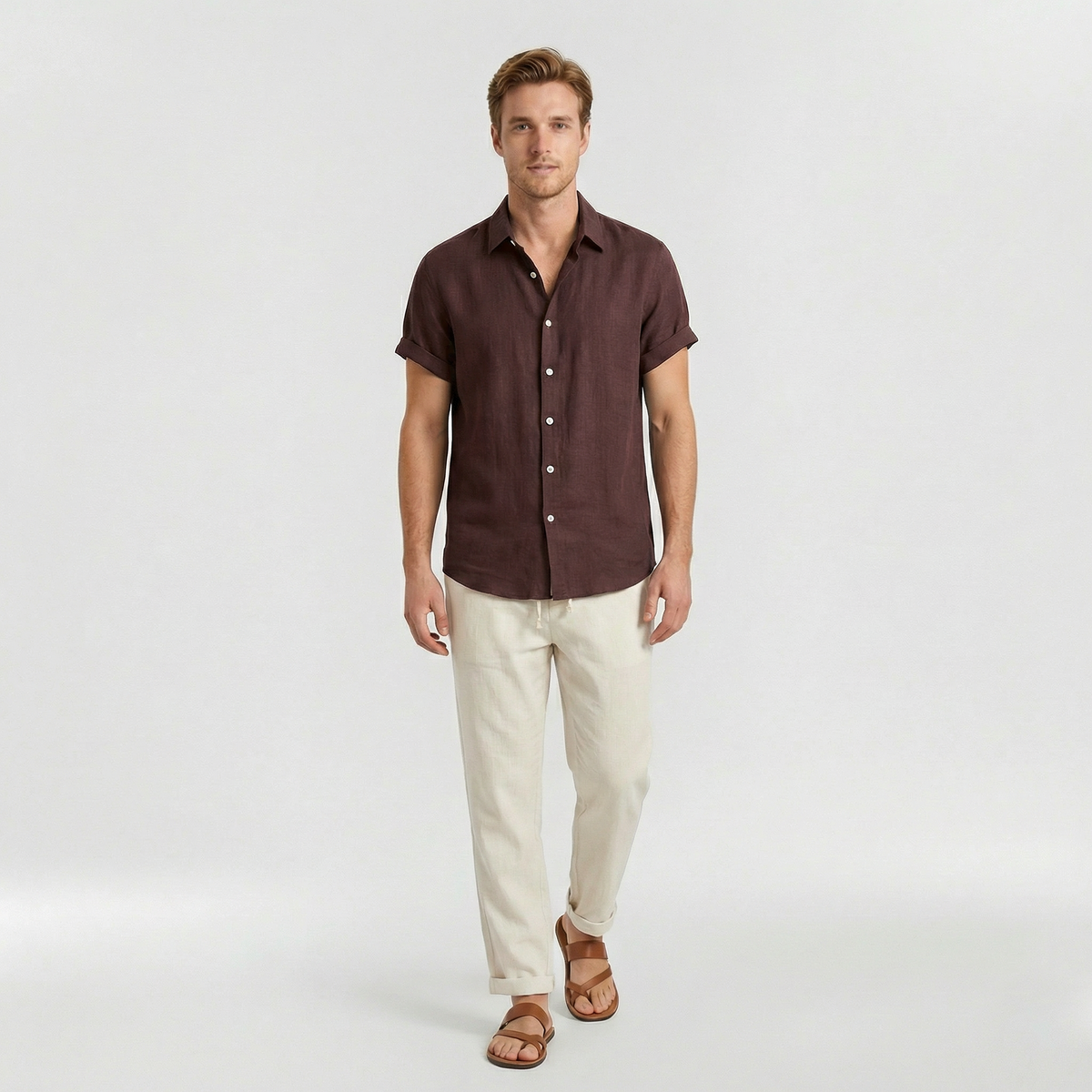 Herresæt med sommerligt look i let og afslappet design til varme dage