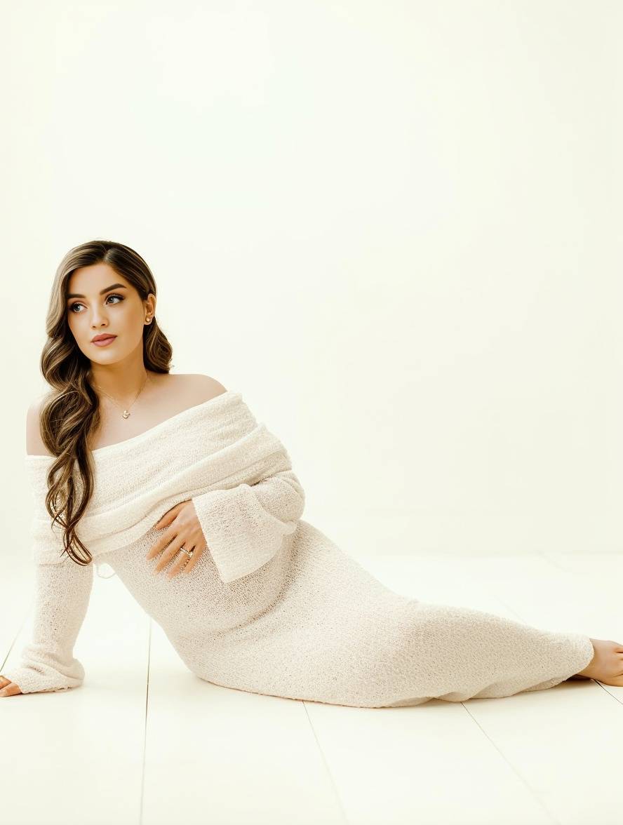 Ventekjole til damer Regular Fit Off-shoulder Lange ærmer