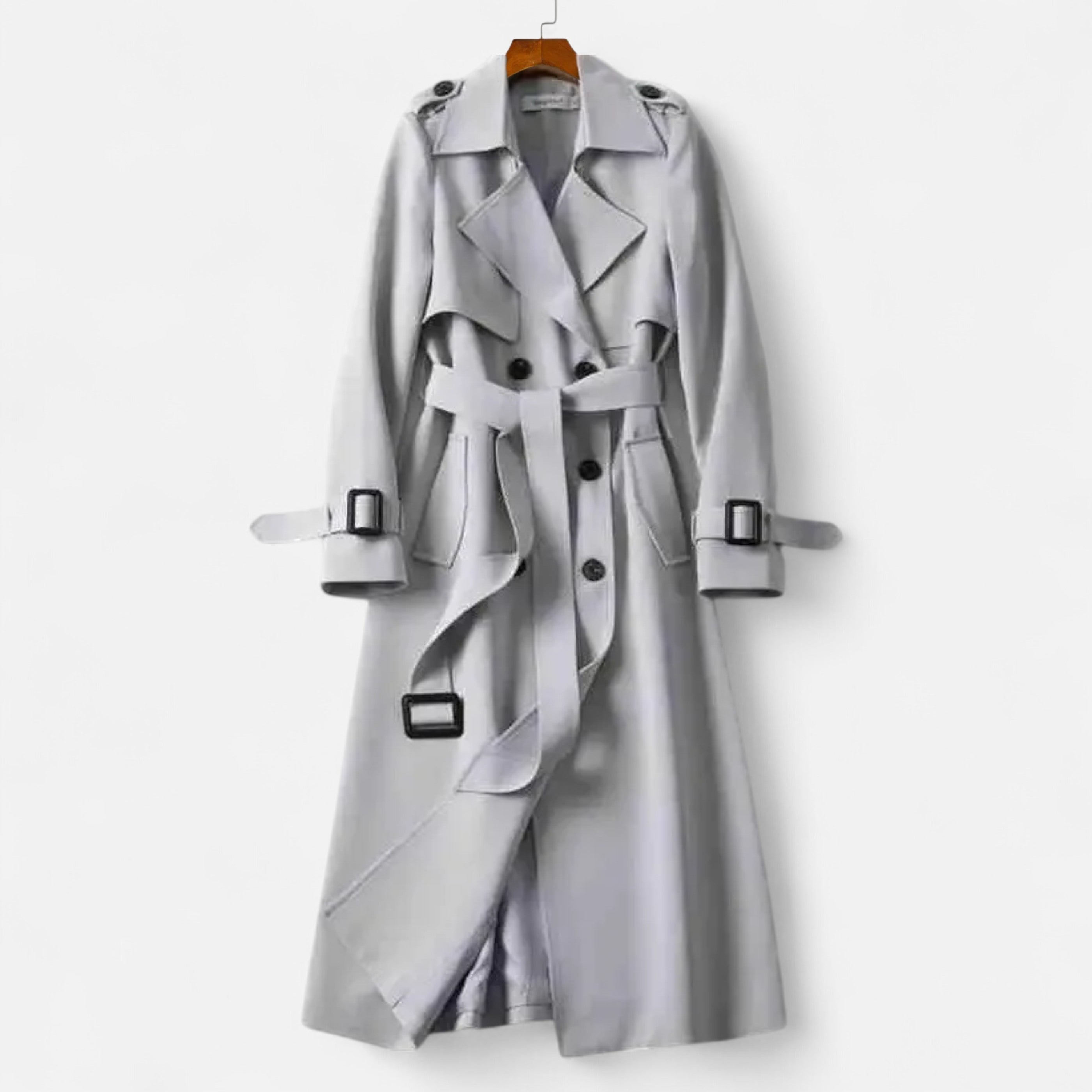 Damen Trenchcoat mit Gürtel – Langer Mantel