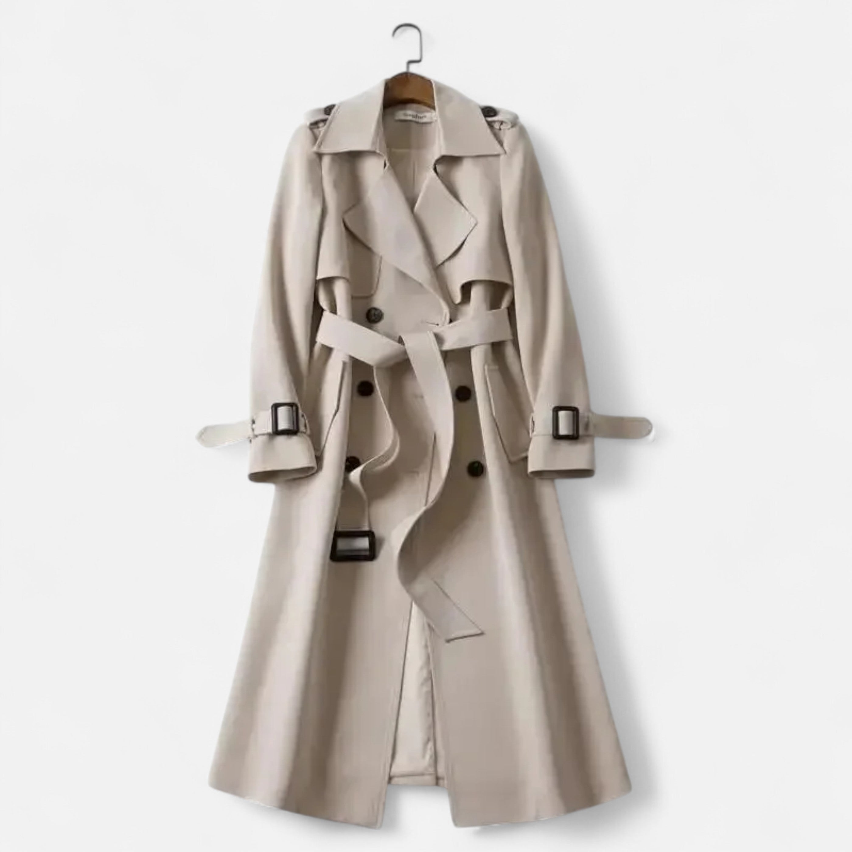 Damen Trenchcoat mit Gürtel – Langer Mantel