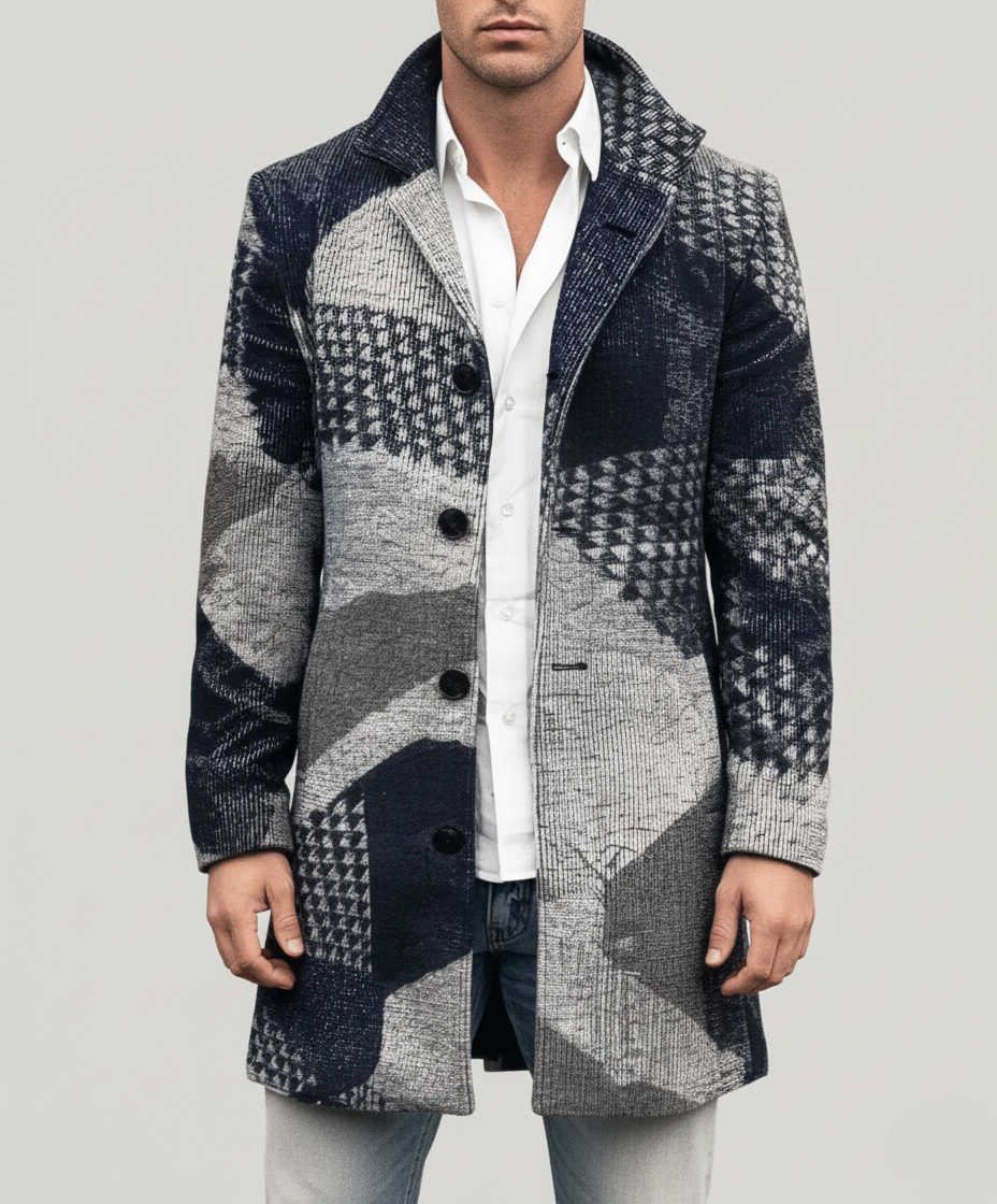 Bellivaro herre hosszú kabát gyapjúkeverékből