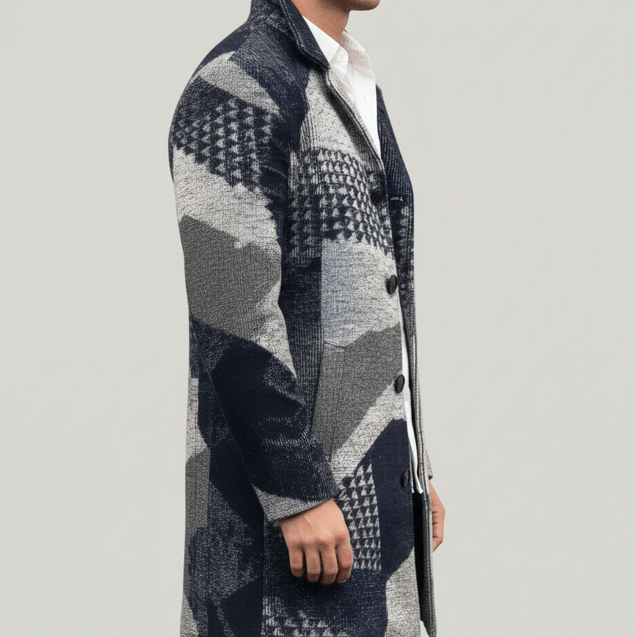 Bellivaro herre hosszú kabát gyapjúkeverékből