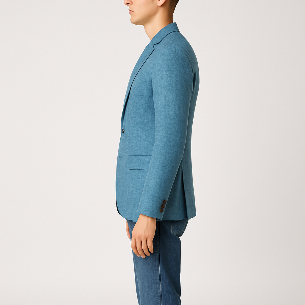 Bellivaro herre blazer i linned med casual pasform