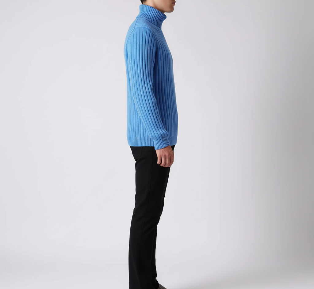 Bellivaro pánsky rolákový sveter rebrovaný