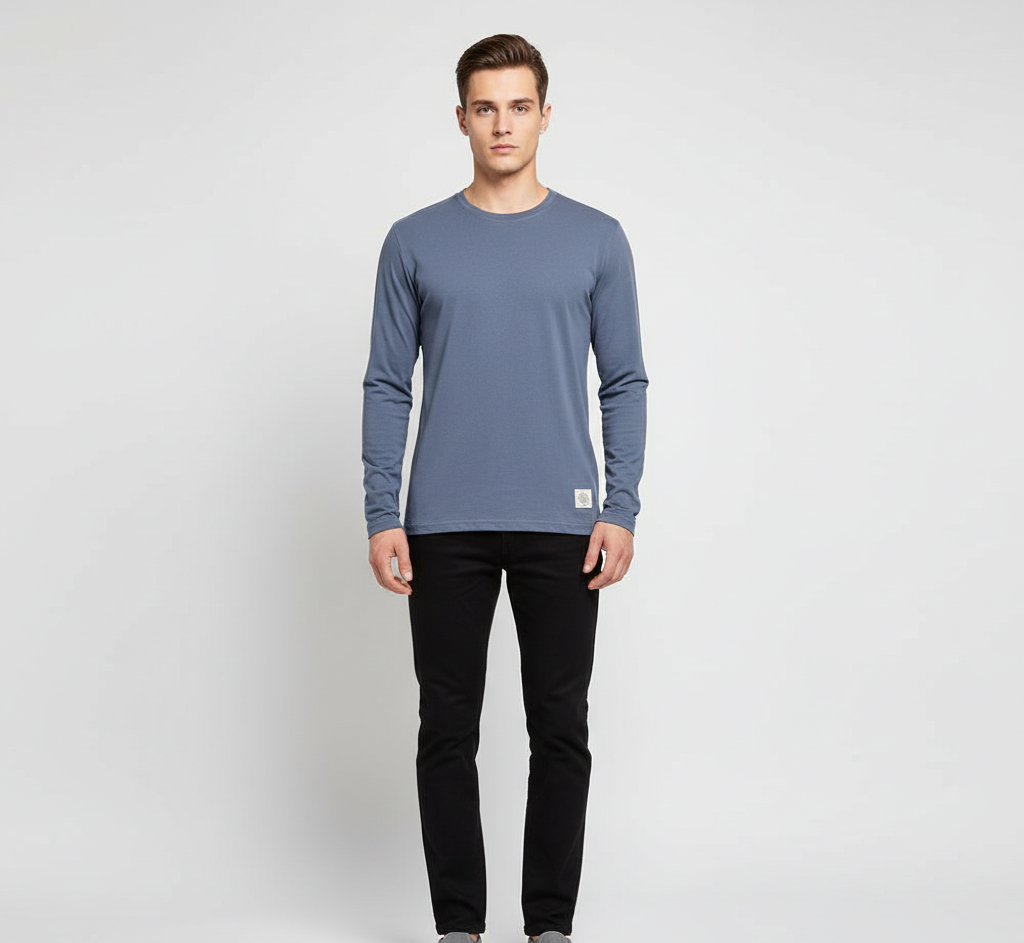 Bellivaro ανδρική μακρυμάνικη βαμβακερή μπλούζα T-shirt