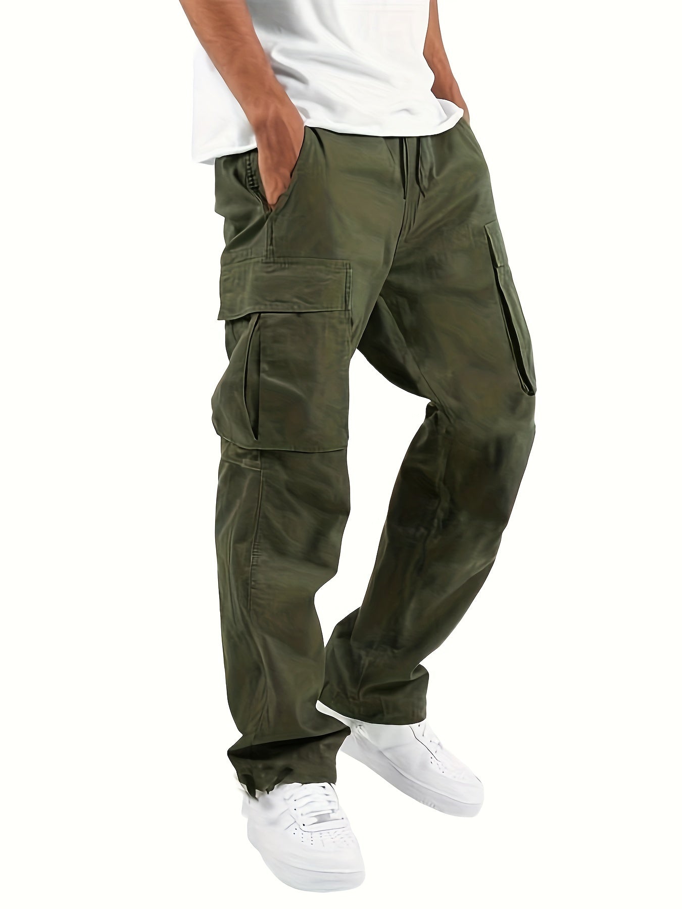 Bellivaro | Herre Oversized Cargo Bukser | Multifunktionelle Lommer Bukser