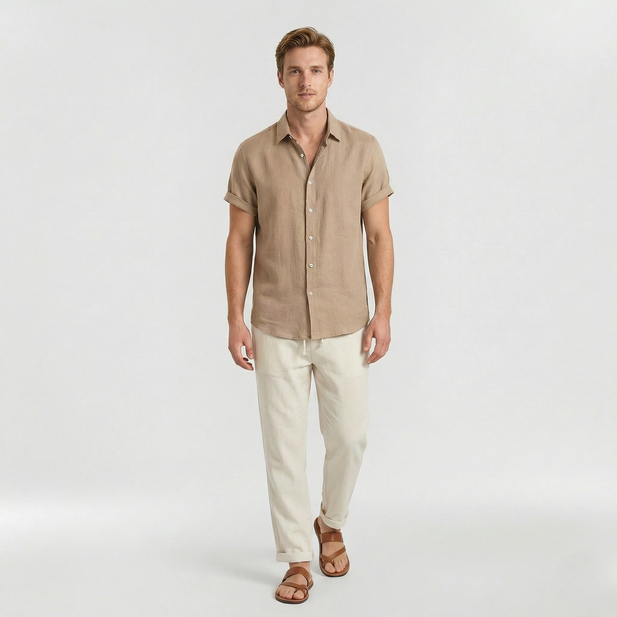 Herresæt med sommerligt look i let og afslappet design til varme dage