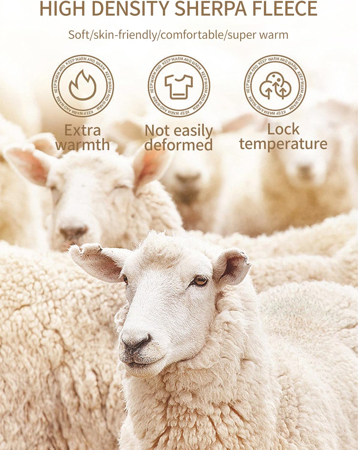 Bellivaro | Herre Sherpa Fleece Hættetrøje | Varm Vinter Pullover med Hætte