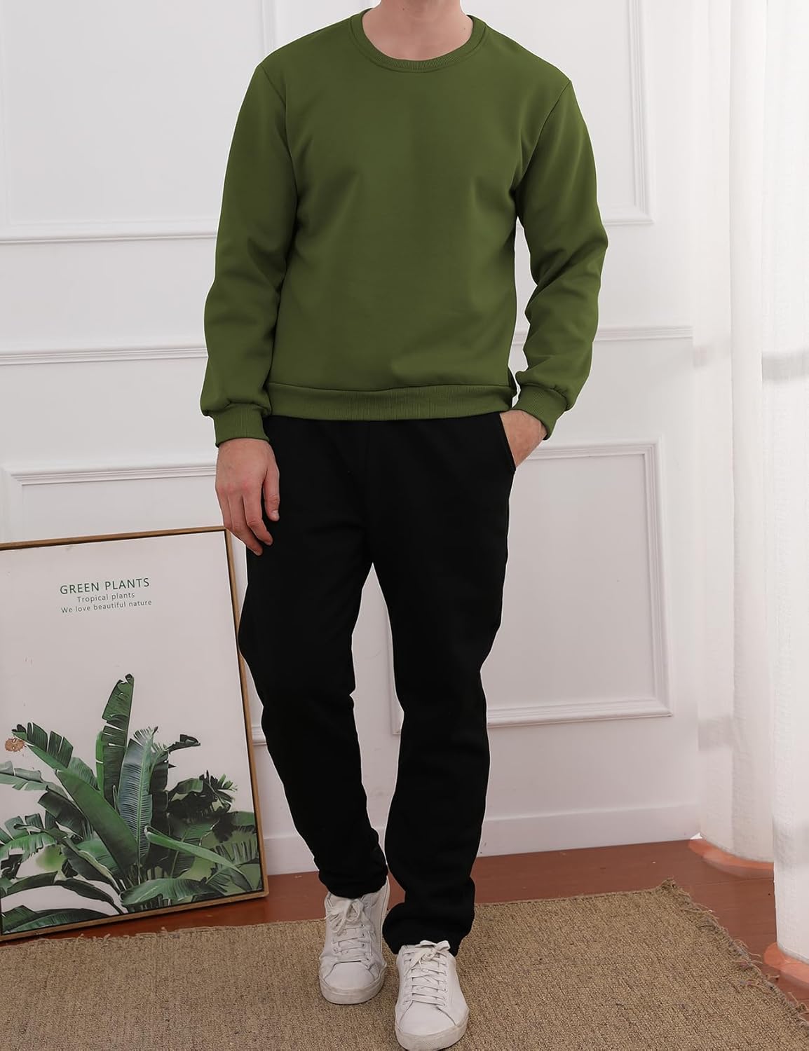 Bellivaro | Herre Sherpa Fleece Hættetrøje | Varm Vinter Pullover med Hætte