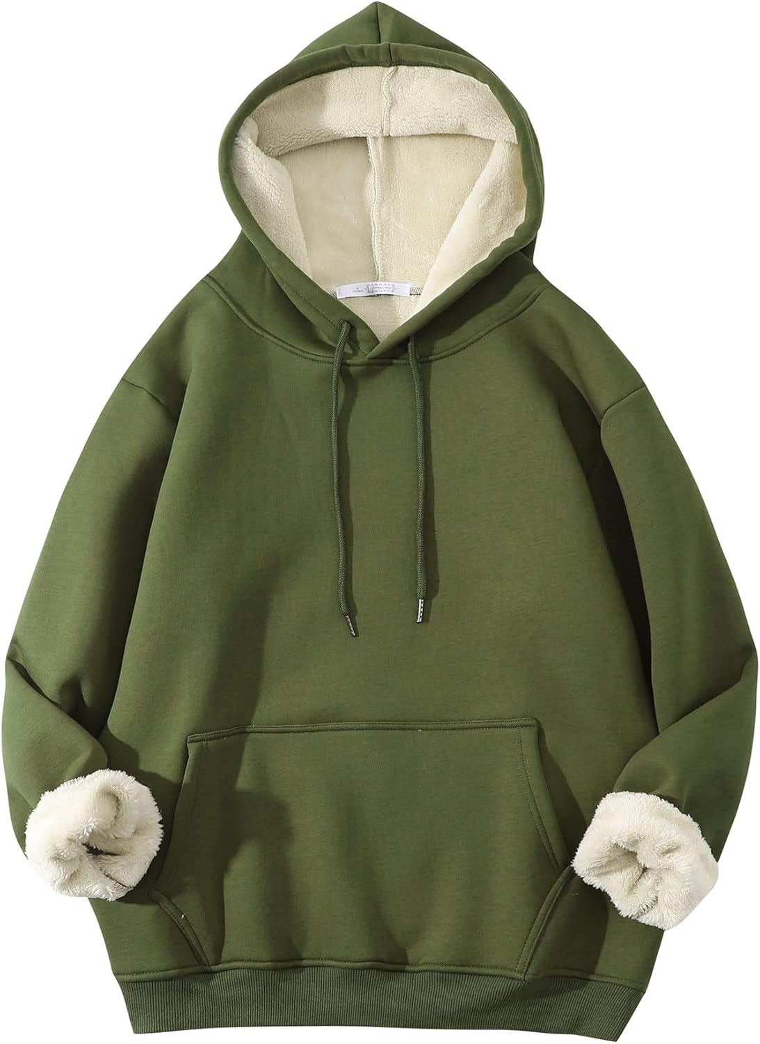 Bellivaro | Herre Sherpa Fleece Hættetrøje | Varm Vinter Pullover med Hætte