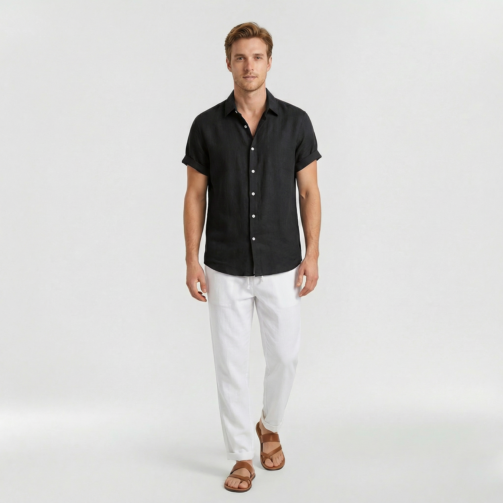 Herresæt med sommerligt look i let og afslappet design til varme dage