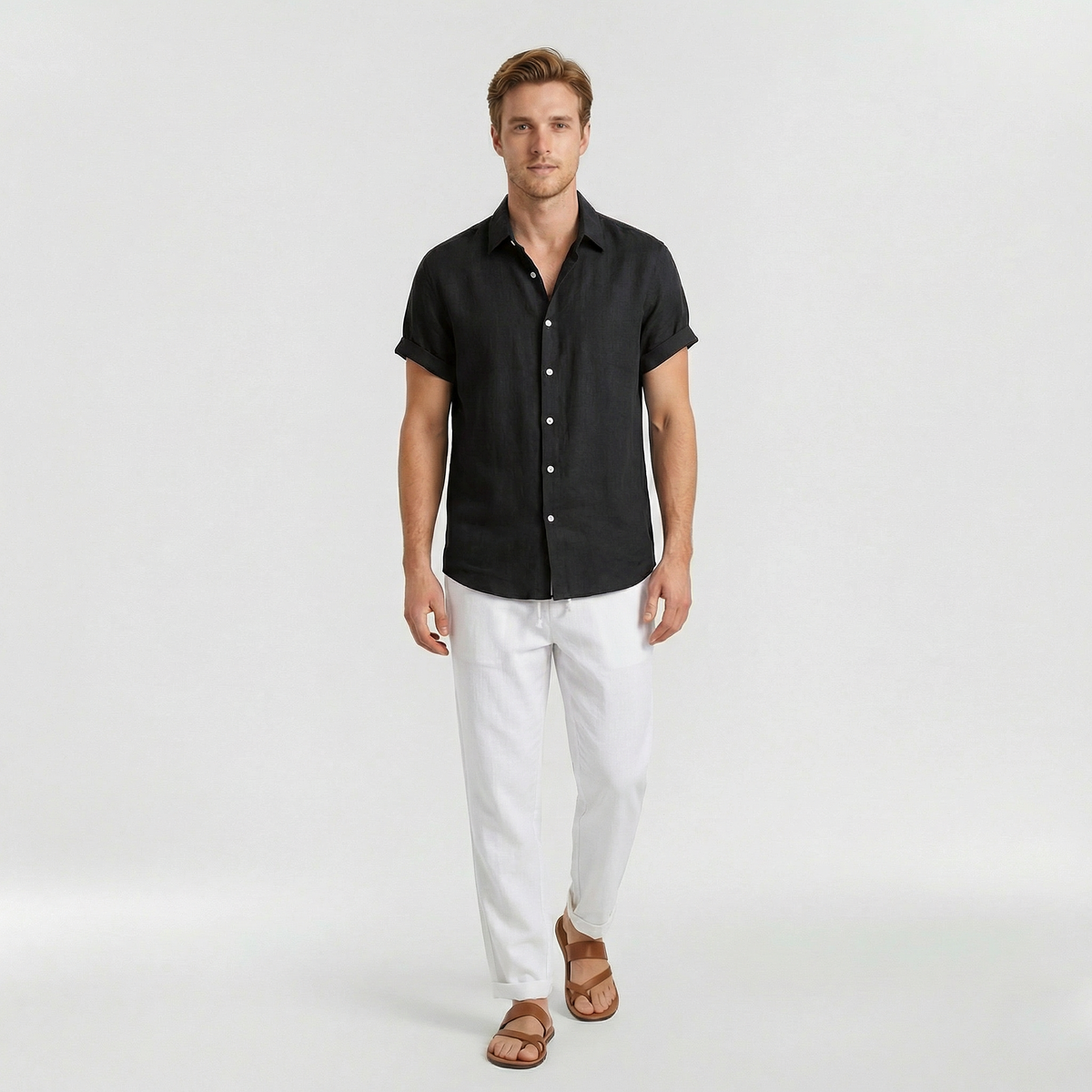 Herresæt med sommerligt look i let og afslappet design til varme dage