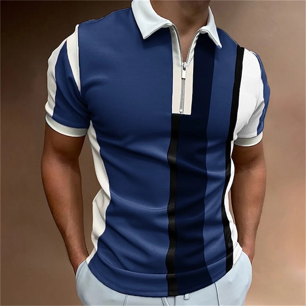 Drune - pruhované polo tričko