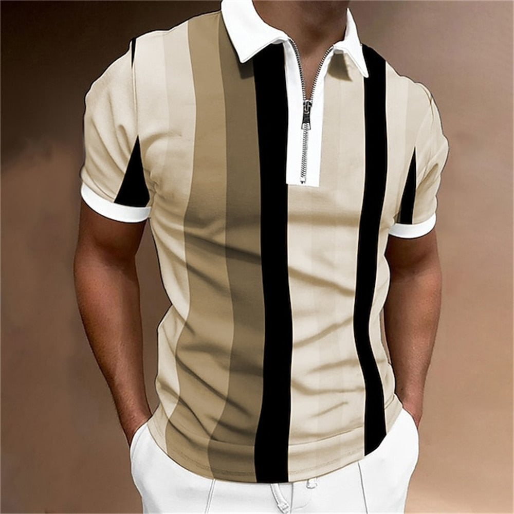 Drune - pruhované polo tričko