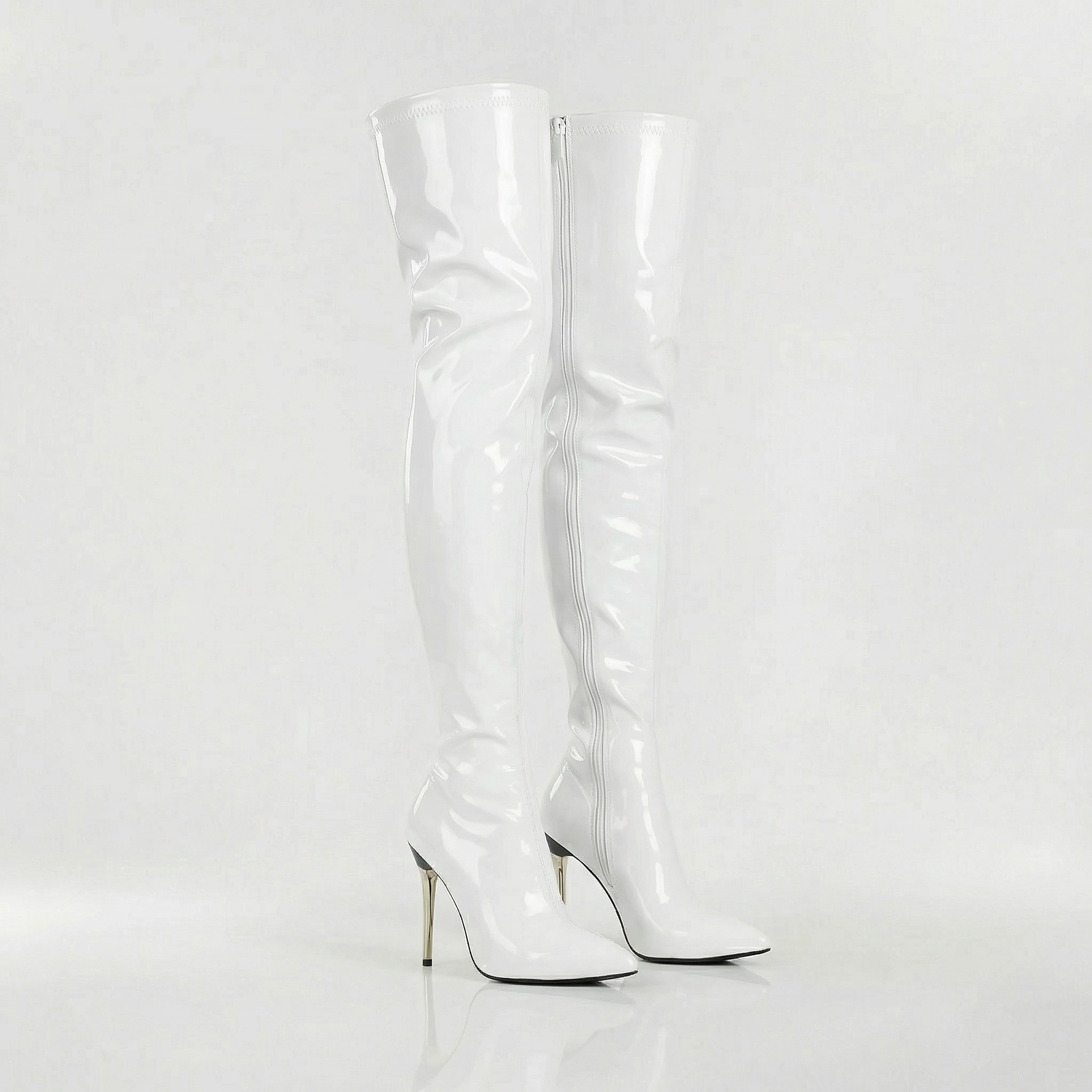 Stivali alti da donna con tacco alto e design elegante per feste e serate