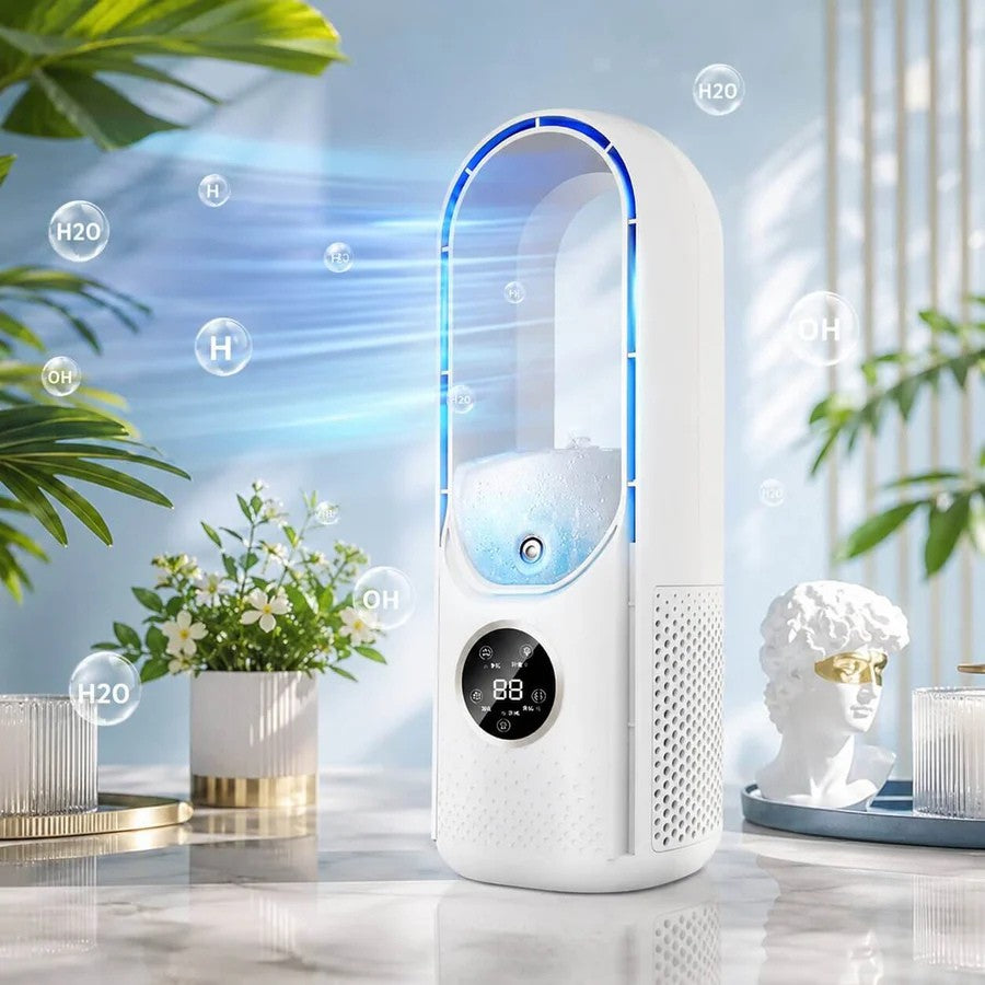 Blæderløs Tårnventilator til Skrivebord – Stille