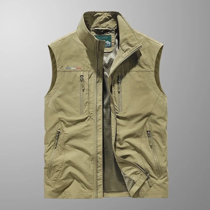 Herre Bodywarmer med Lynlås og Ståkrave – Let Outdoor Vest