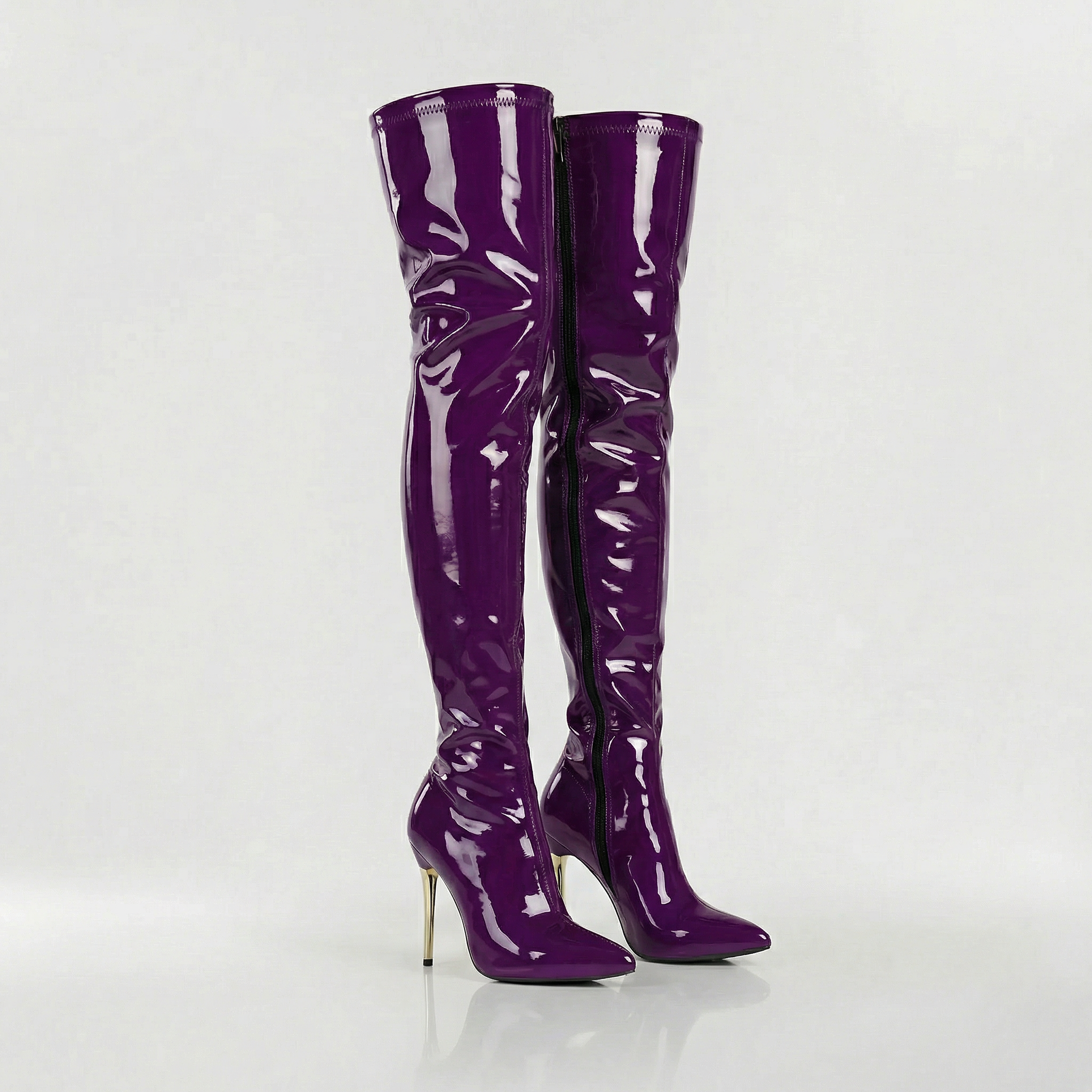 Stivali alti da donna con tacco alto e design elegante per feste e serate