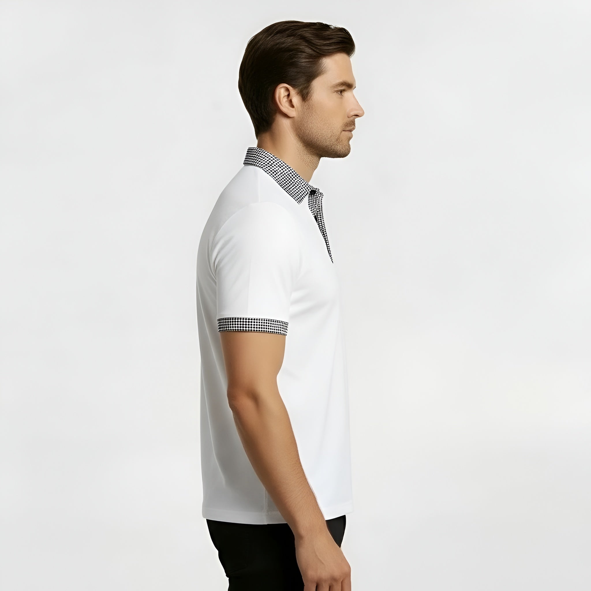 Tricou polo cu mâneci scurte pentru bărbați, cu guler clasic și croială confortabilă pentru uz zilnic