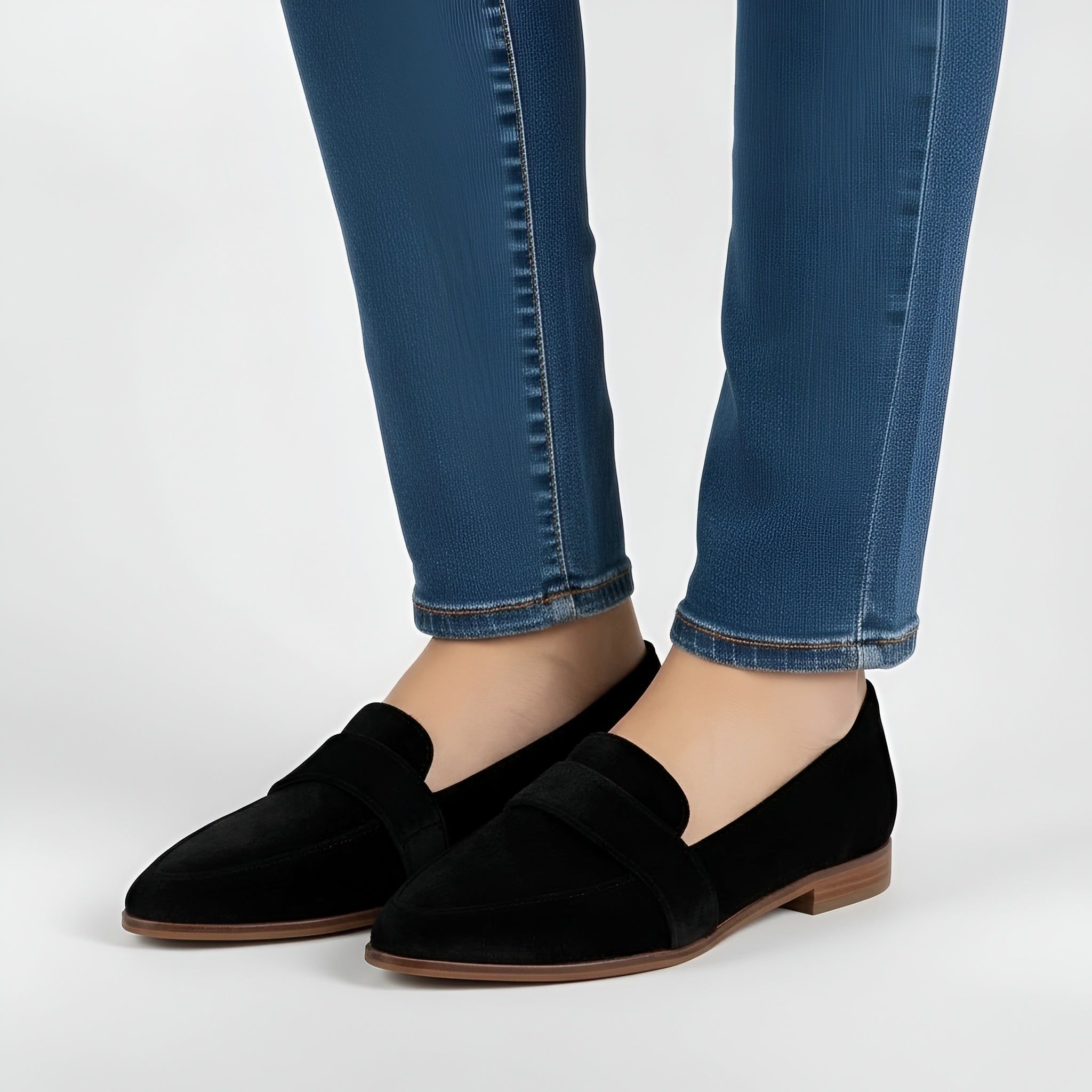 Dame loafers med leopardmønster slip-on sko flade komfortable hverdagssko
