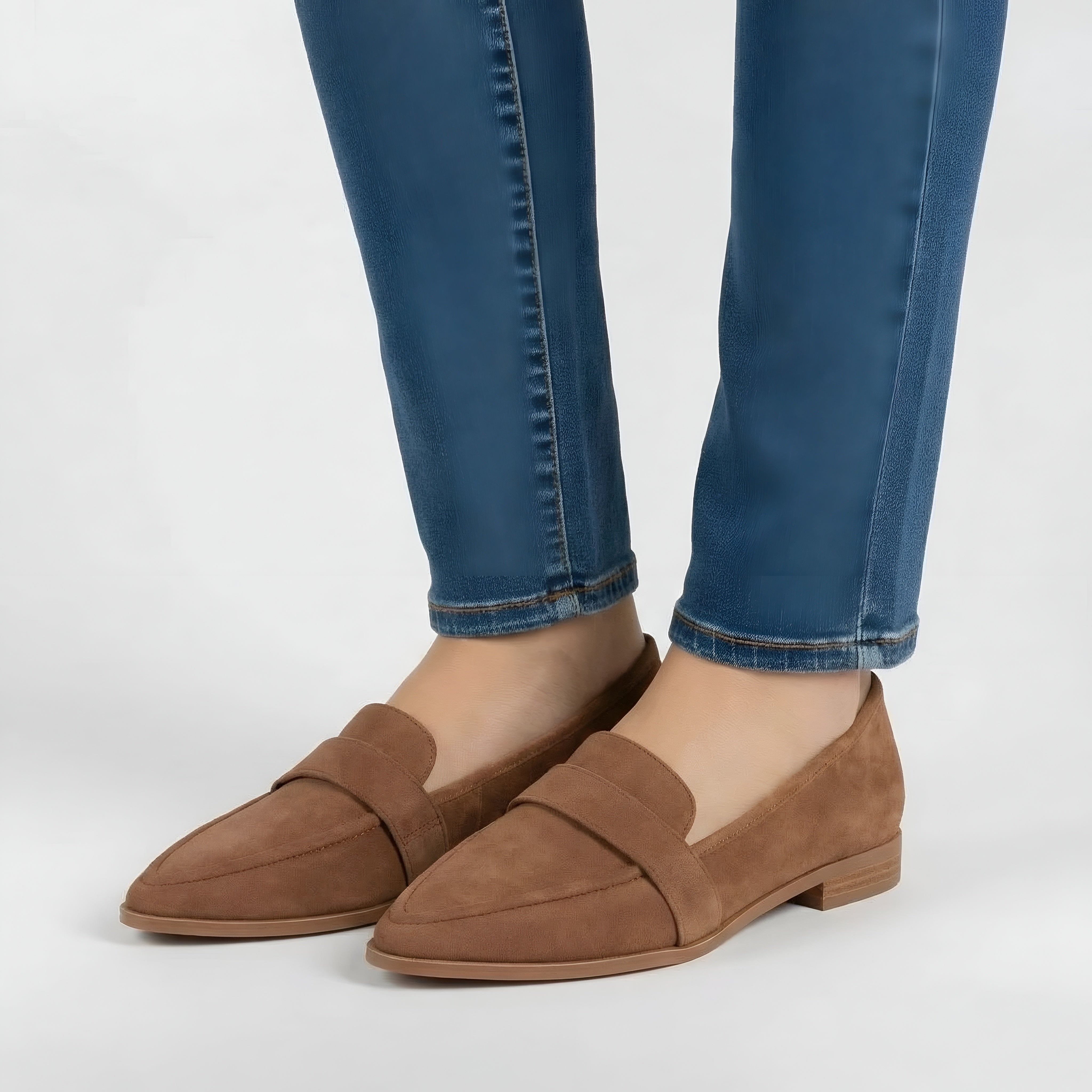 Dame loafers med leopardmønster slip-on sko flade komfortable hverdagssko