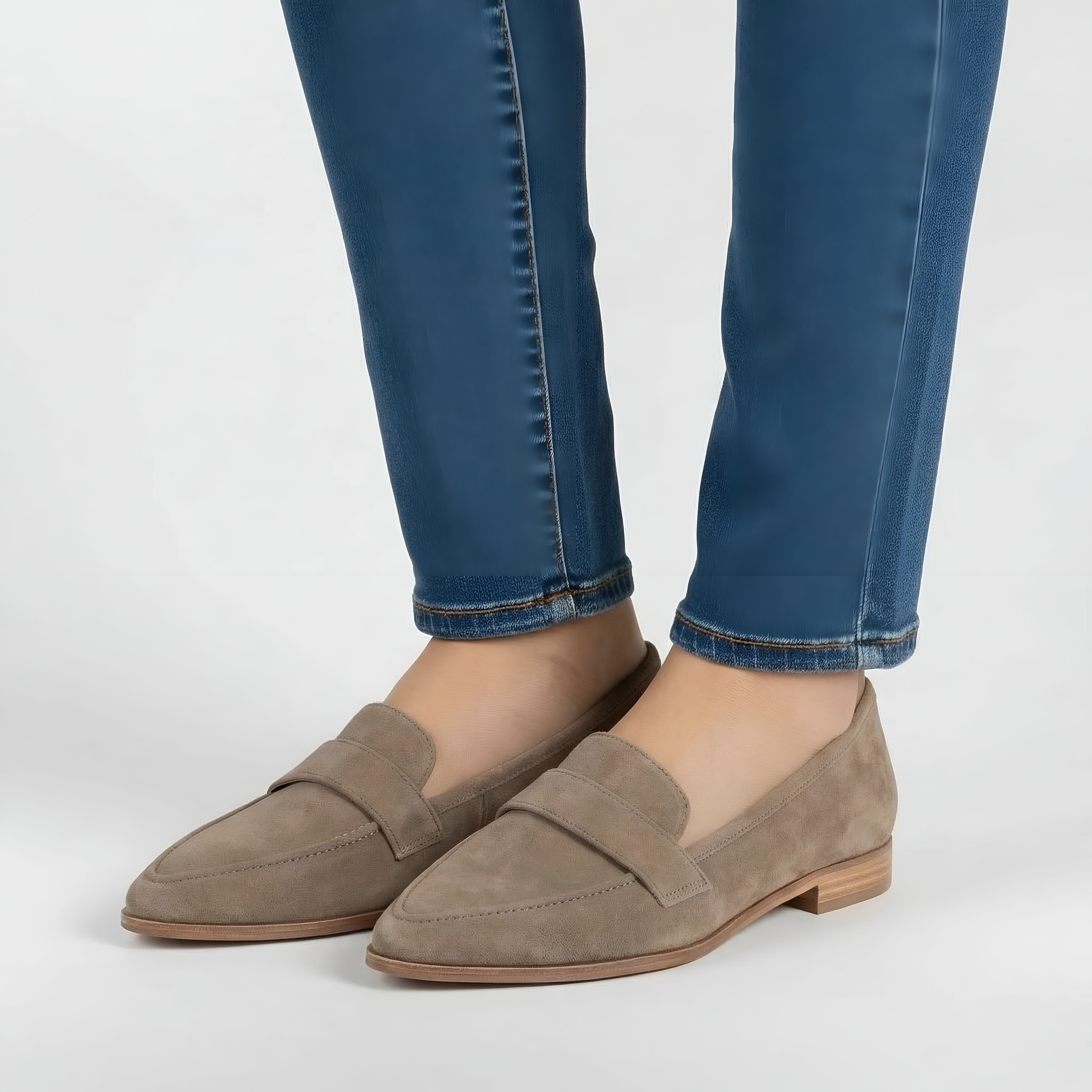 Dame loafers med leopardmønster slip-on sko flade komfortable hverdagssko