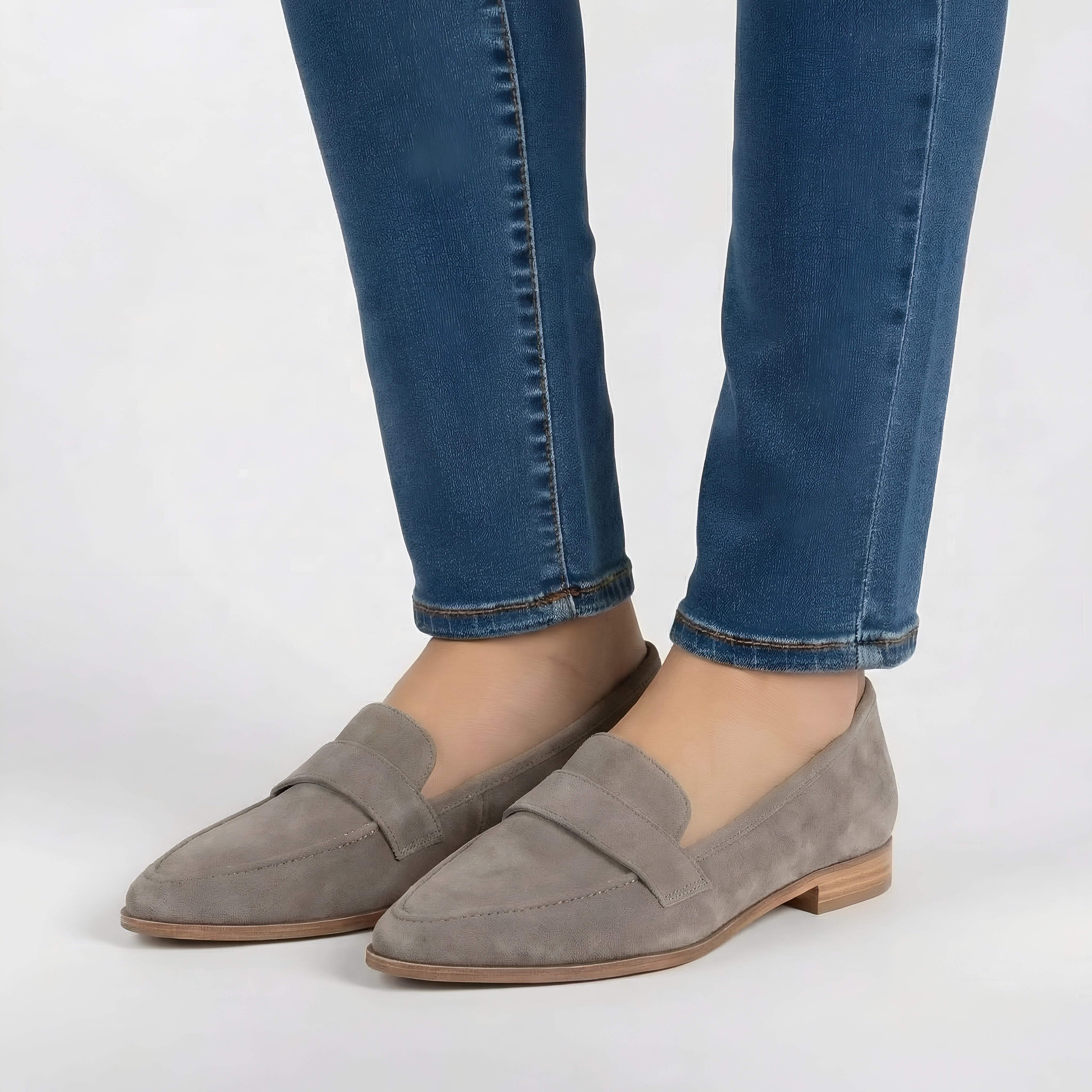 Dame loafers med leopardmønster slip-on sko flade komfortable hverdagssko