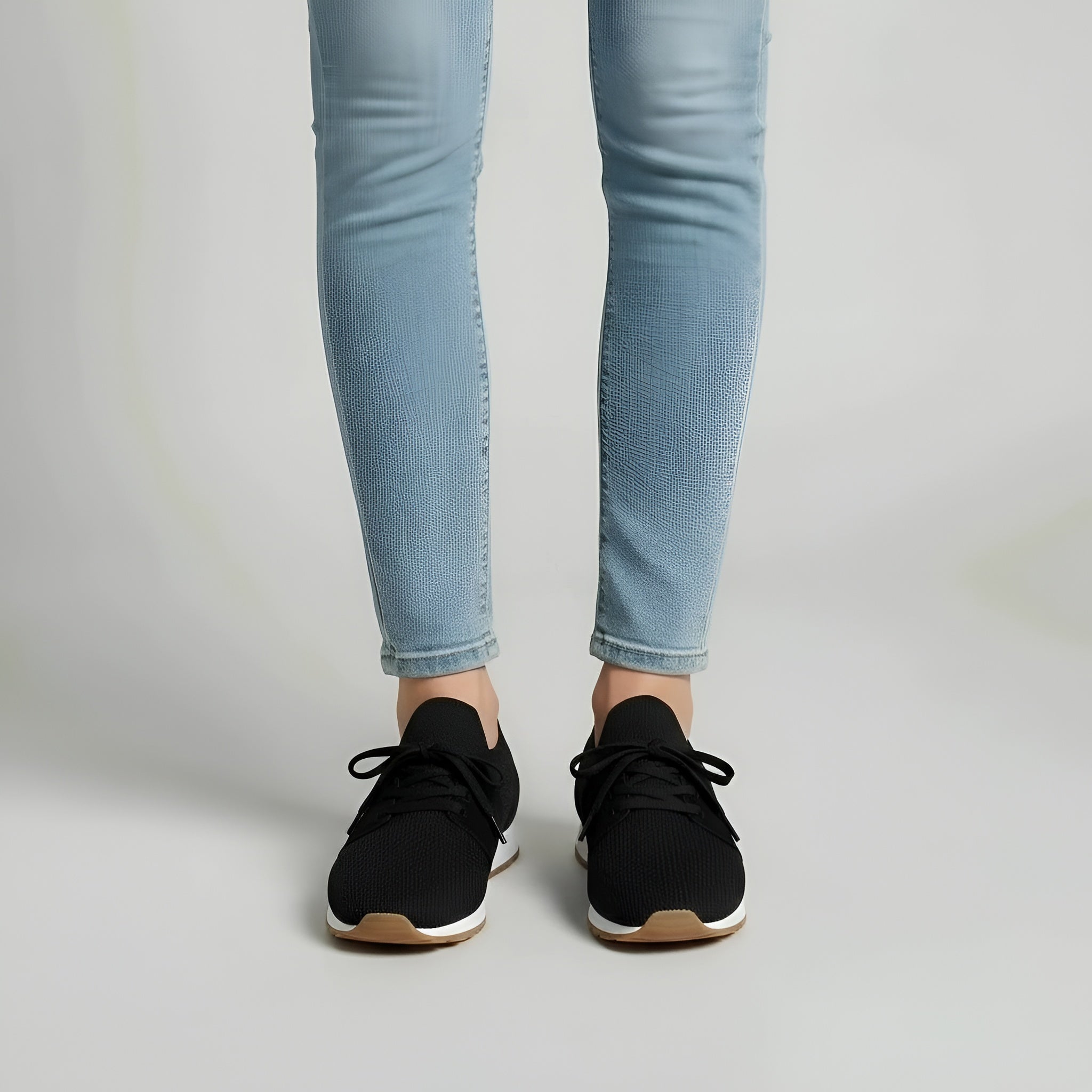 Dame sneakers løbesko i åndbar mesh letvægt komfort fritidssko til træning og gang