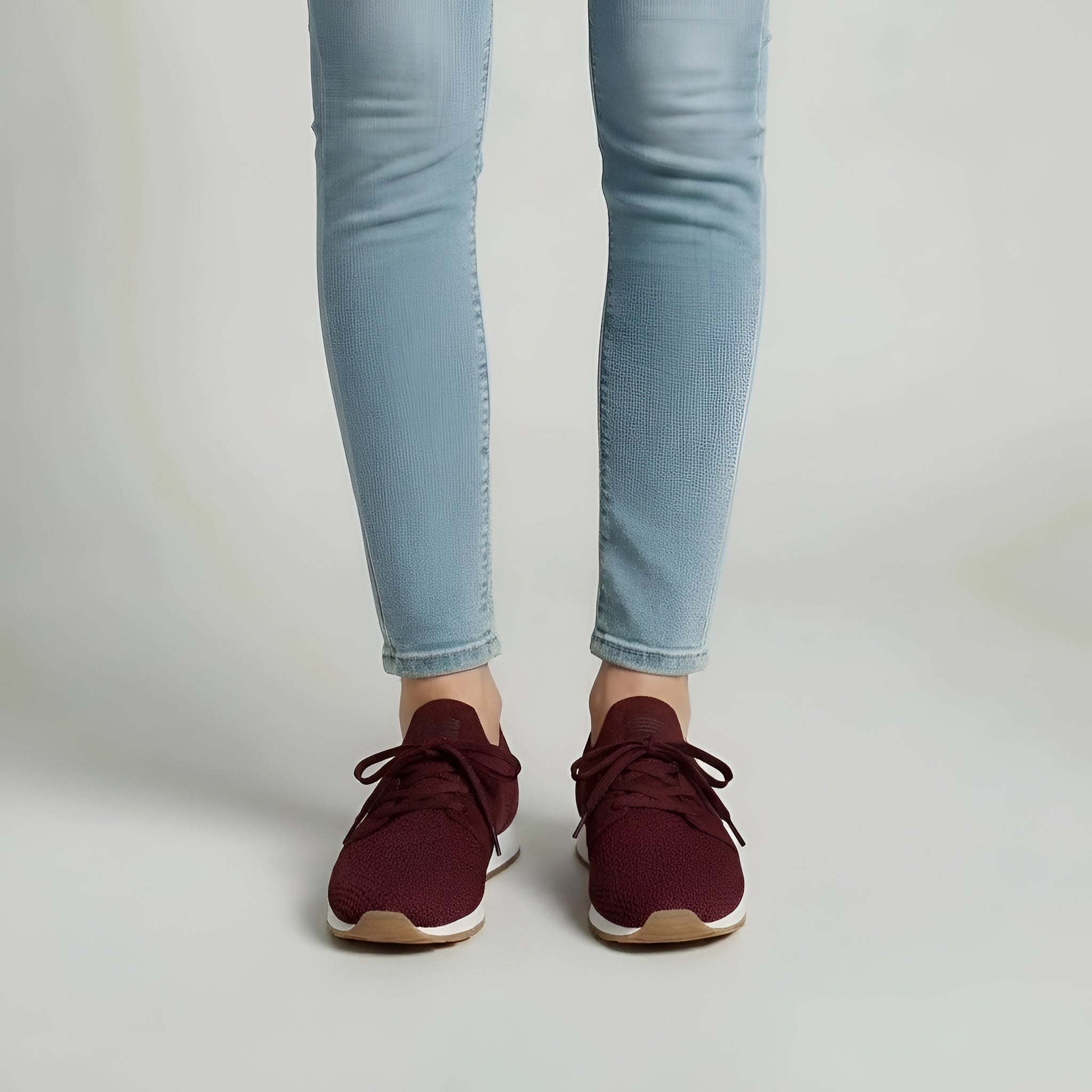 Dame sneakers løbesko i åndbar mesh letvægt komfort fritidssko til træning og gang